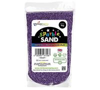 Rainbow Eco Play - Sand Art - Arts and Crafts - Eco Friendly - No Plastic - Decorative Craft Coloured Sparkle Glitter Sand - Fine Play Sand for Kids Children - 1kg - Violet