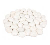 Rainbow Eco Play White Polished Pebbles, Decorative Stones for Plant Pots, Vases & Indoor Plants, Smooth White Garden Pebbles for Home Décor, Water Features, Landscaping - Approx. 42-4cm - 9cm