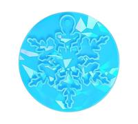 Rainbow Effects Snowflake Pendants Silicone Mold Christmas Decoration Charm Resin Molds Crfat Keychain Pendent Mold Unique Holiday Decorations Effect