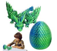 Rainbow Egg, Dragon Egg Printed on,Crystal Dragon Toys Realistic Design with Printing - Creative Articulated Toy Moving Joints for Dragon Lovers Collectors