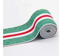 Rainbow Elastic Bands 4cm Wide Grain Trousers Elastic Ribbon Waistband 40mm Thickening Webbing Sewing Cloth 1M,green white red,4cm 1M
