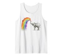 Rainbow Elephant Art - Colorful Elephant Illustration Tank Top