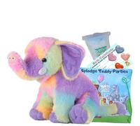 Rainbow Elephant Plush Soft Toy - Build Your own Teddy Bear Making Kit - no sew - 16"/40cm