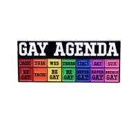 Rainbow Enamel Pin Cartoon Agenda Brooch GAY AGENDA Badge GAY Pride Lapel Pin Shirt Bag Collar Decoration Jewelry Gift For Friends, Green