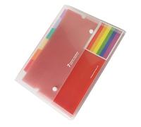 Rainbow Expandable Document Folder with 2 Buttons Pp File Organizer