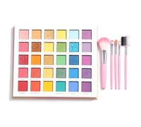 Rainbow Eyeshadow Palette 30 Color Shimmer Matte Glitter with 5 Brushes