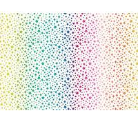 Rainbow Fabrics - Rainbow Sparkles -Lewis & Irene - 100% Quality Cotton Poplin Fabric - Per 0.5 Metre - Sewing Quilting Bunting Dress Fabric - Simply Sew Crafty™ (Cream)