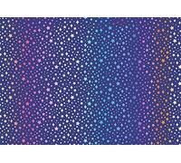 Rainbow Fabrics - Rainbow Sparkles -Lewis & Irene - 100% Quality Cotton Poplin Fabric - Per 0.5 Metre - Sewing Quilting Bunting Dress Fabric - Simply Sew Crafty™ (Blue)