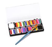 Rainbow Face Body Paint Split Cake 12 Skin-Friendly for Halloween