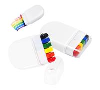Rainbow Face Paint, 2 Pack Pride Flag Face Paint, Gay Pride Rainbow Stripe Fan Brush Stick, Face and Body Paint for Parade Celebrations Cosplay Party and Halloween Makeup