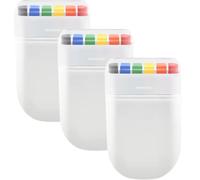 Rainbow Face Paint, 3 Pieces Pride Face Paint, Rainbow Fan Brush Stick, Pride Rainbow Fan Brush Face Paint, for Gay Lesbian LGBT Gay Pride Celebrations Birthday Party Festivals, Multicolor
