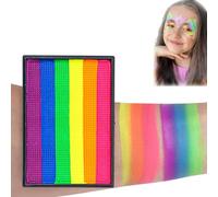 Rainbow Face Paint, 50g Water-Based Palette, Quick-Drying & Long-Lasting Make-Up Colours, Skin-Friendly Body & Face Paint, Ideal for Parades, Carnivals, Cosplay & Festivals, Easy Removal