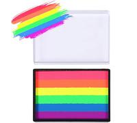 Rainbow Face Paint,Body and Face Paints Multifunctional 6 Colors Painting Makeup Palette for Cosplay, Party and Carnival Makeup,Colourful Body Colours, Water Soluble,Non-Toxic Easy Colour (#01)