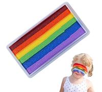 Rainbow Face Paint for Kids and Adults, 50g Professional Body Paint Palette, Skin-Friendly Makeup for Face Painting, Festivals, Parties, Halloween, Cosplay, Easy to Apply & Remove