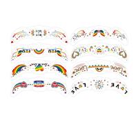Rainbow Face Stickers - 8 Sheets Festival Makeup Waterproof Patches | Makeup Stickers Rainbow Freckles 8 Sheets Festival Makeup Waterproof Patches Costume Dancer