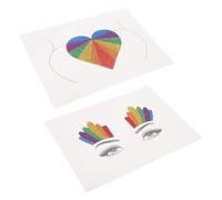 Rainbow Face Stickers Pride Day 2pcs Temporary Tattoos