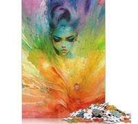 Rainbow Fae Jigsaw Puzzles Puzzles for Adults Kids. 1000 Piece Whimsical Challenge Toy Educational Games Home Decoration for Educational Games Gifts 1000pcs (75x50cm)