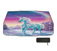 Rainbow Fairy Unicorn Car Windshield Sun Shade Visor Protector Umbrella Foldable Reflective Sunshade for Car Front Window