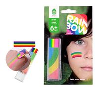 Rainbow Fan Brush Face Paint Colored Body Tattoo Paint Stick Crayon Rainbow Flag Face & Body Paint Brush Pigment Pen for Kids Adults Gay Pride Celebrations Halloween Birthday Party Festivals Makeup