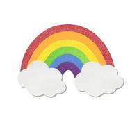 Rainbow Felt Board for Wall Decor,Memo Boards Photos Display Pin Boards, for Office Home Kitchen School(62x90cm)