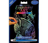 Royal & Langnickel Mini Scratch Map 12.5 x 17.5 cm Rainbow Tropical Fish, 12,5x17,5cm