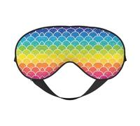 Rainbow Fish Print Satin Sleep Mask & Eye Mask | Deep Dream Sleep Masks for Women & Men | Soft Sleeping Eye Mask to Nourish Skin