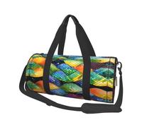 Rainbow Fish Scale Canvas travel bag, large capacity, can be carried on the shoulder