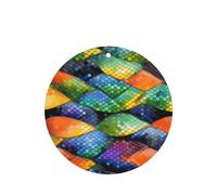 Rainbow Fish Scale Car air freshener, 4-pack, lightweight, hanging type, for car interior decoration.