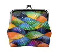 Rainbow Fish Scale Coin Purse for Women Men, Small PU Leather Change Purse, Fashion Coin Wallet Clutch with Kiss Lock, Vintage Coin Pouch for Daily Life, Cars, Travel, Party