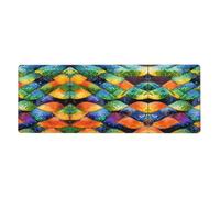 Rainbow Fish Scale Extra-Large Keyboard and Mouse pad (12x31.5 inches), Suitable for Computers, Game Consoles, etc., Suitable for Both Office and Study, improving Efficiency and Comfort!
