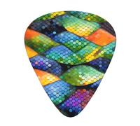 Rainbow Fish Scale Guitar picks, 12 pieces per pack, 3 different thicknesses, suitable for guitar, bass, ukulele and other instruments.
