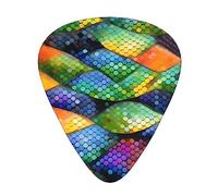 Rainbow Fish Scale Guitar Picks, Premium Celluloid Picks For Enhanced Playability And Tone.