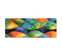 Rainbow Fish Scale Keyboard pad, Non-Slip, Suitable for Office and Home, 80 x 30 cm.