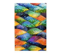Rainbow Fish Scale Picture puzzle.Wooden Jigsaw Puzzle for Adults Kids, Challenging jigsaw puzzle decorations
