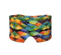 Rainbow Fish Scale Printed Sleep Eye and Ear Masks (26.8Ã-4.3 inches) Suitable for Travel, Yoga, Deep Rest Indoor and Outdoor