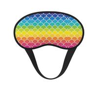 Rainbow Fish Scale Sleep Mask for Side Sleeper, Eye Mask Sleeping for Women Men,for Sleeping with Elastic Band