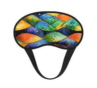 Rainbow Fish Scale Sleep Mask for Side Sleepers: Blackout Eye Masks for Sleeping - Soft Breathable Soft Eye Shade Cover for Travel - Adjustable Night Blindfold for Men Women Gifts