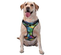Rainbow Fish Scale Small Printed pet Traction Vest for Pets to wear When Walking The Dog or Climbing Mountains
