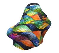 Rainbow Fish Scale Versatile full-print Stroller Chair Cover/Nursing Cover, specially designed for your baby