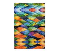 Rainbow Fish Scale Wooden Jigsaw Puzzle 1000 Pieces-Relaxing Family Activity for Adults, Colourful Landscape Puzzle in Plastic Box, Home Decor Gift