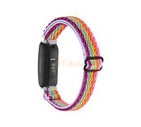 (Rainbow, Fitbit Inspire 2) For Fitbit Inspire 3/2/1/HR Watchband Elastic Woven Nylon Sport Band Strap HOT