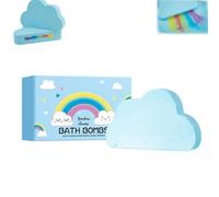 Rainbow Fizzy Bath Bombs, 2026 New Rainbow Cloud Bath Bombs for Adults & Kids, Natural & Organic Bubble Bath Fizzies, Vibrant Colours, No Stain Formula, Relaxation Spa Bath (Sky Blue)