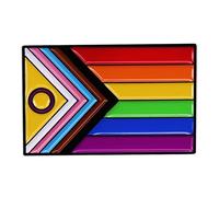 Rainbow Flag Brooch with Circle LGBT Homosexual Pride Flag Badge Cute Rainbow Drip Oil Painted Enamel Pin Pride Month Jewelry Gift Suitable for Hat Jacket Canvas Bag