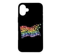 Rainbow Flag Butterflies Gay Pride Month Art Homosexuality Case for iPhone 16 Plus
