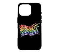 Rainbow Flag Butterflies Gay Pride Month Art Homosexuality Case for iPhone 16 Pro