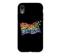 Rainbow Flag Butterflies Gay Pride Month Art Homosexuality Case for iPhone XR