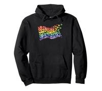 Rainbow Flag Butterflies Gay Pride Month Art Homosexuality Pullover Hoodie