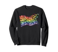 Rainbow Flag Butterflies Gay Pride Month Art Homosexuality Sweatshirt