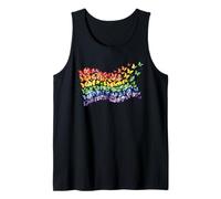 Rainbow Flag Butterflies Gay Pride Month Art Homosexuality Tank Top