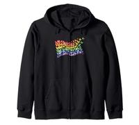 Rainbow Flag Butterflies Gay Pride Month Art Homosexuality Zip Hoodie